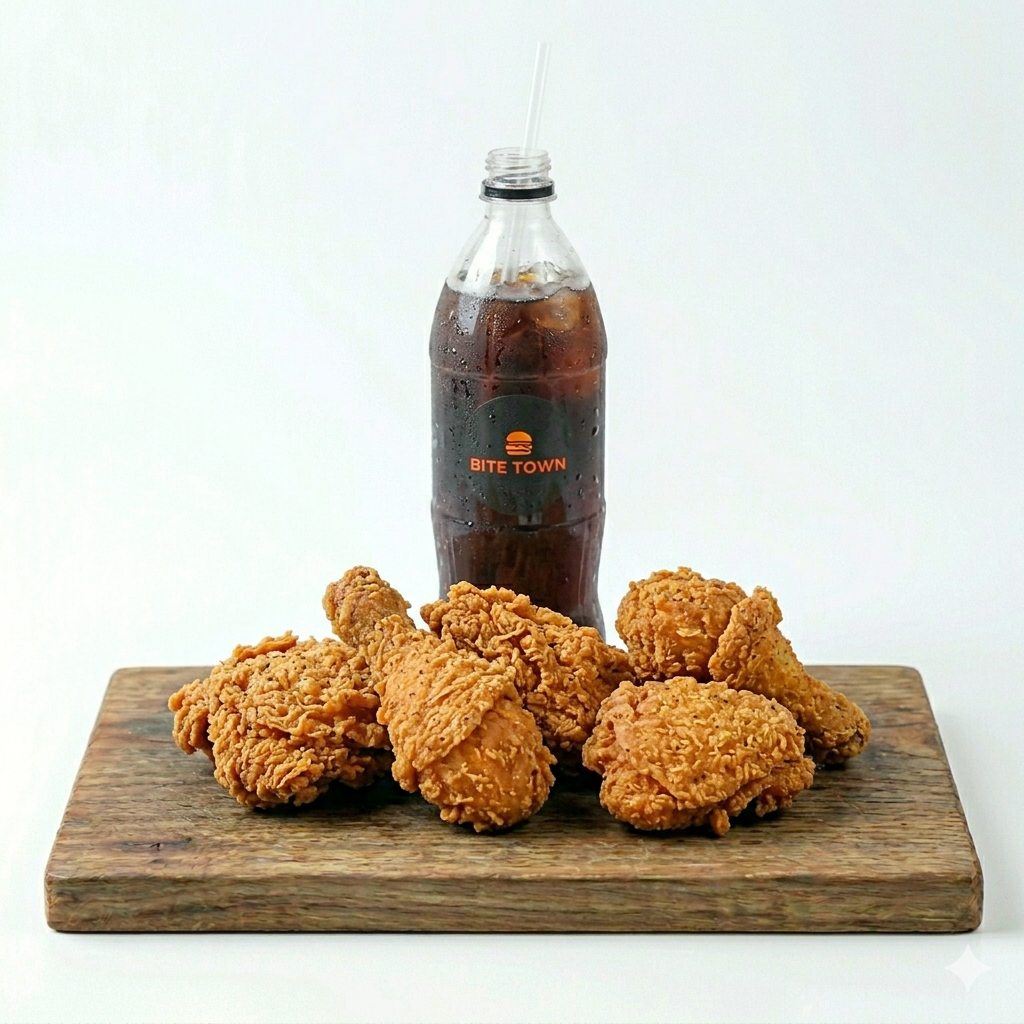 5 Chicken Pieces, 1 Liter Drink