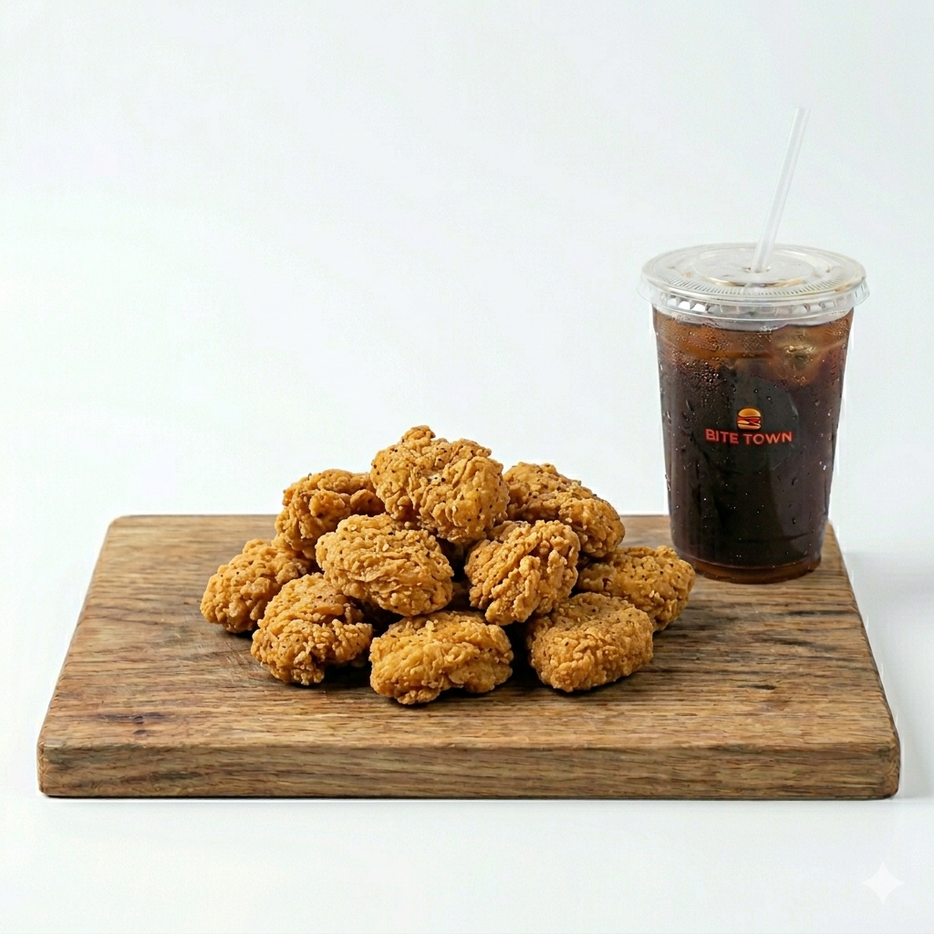 (Alt) 10 Chicken Bites, 1 Reg. Drink