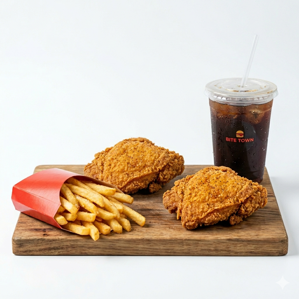 (Alt) 2 Chicken Pieces, 1 Reg. Fries, 1 Reg. Drink
