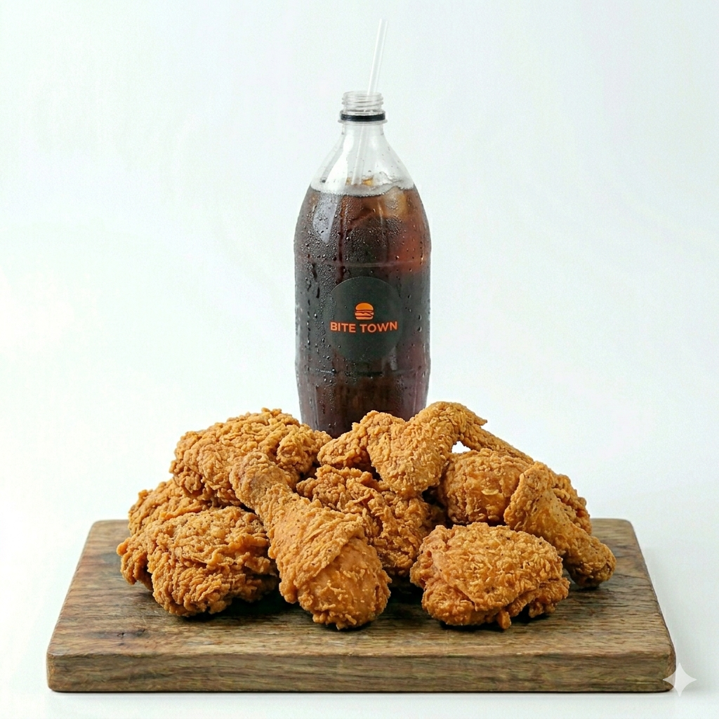 10 Chicken Pieces, 1.5 Liter Drink
